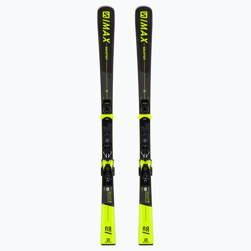 Лижі гірські чоловічі Salomon S/Max 8 + M11 GW сірі L41134400/L4113200010
