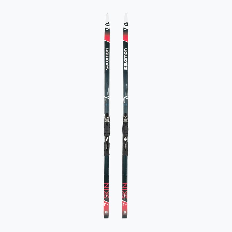 Лижі бігові Salomon Aero 7 Eskin + Prolink Access чорно-червоні L412131PM