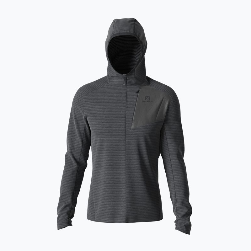 Флісова кофта чоловіча Salomon Outline FZ Hoodie чорна LC1368300 2