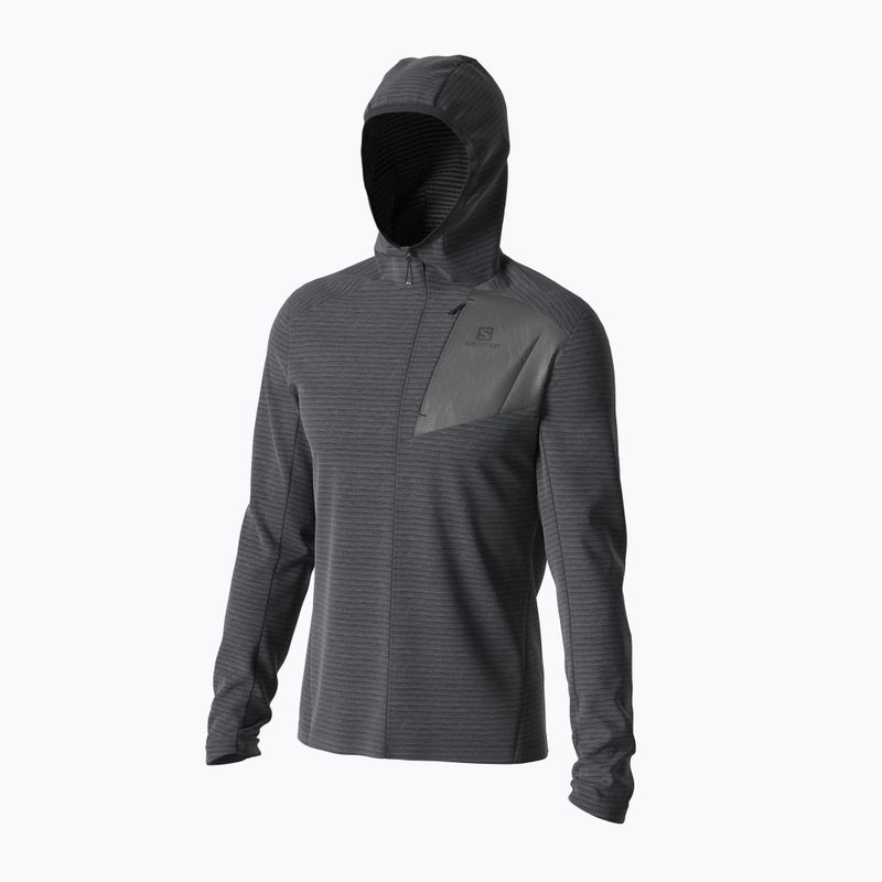 Флісова кофта чоловіча Salomon Outline FZ Hoodie чорна LC1368300 4