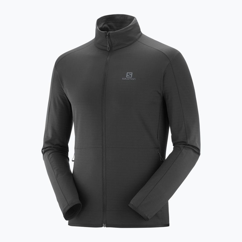 Флісова кофта чоловіча Salomon Outrack Full Zip Mid чорна LC1369200