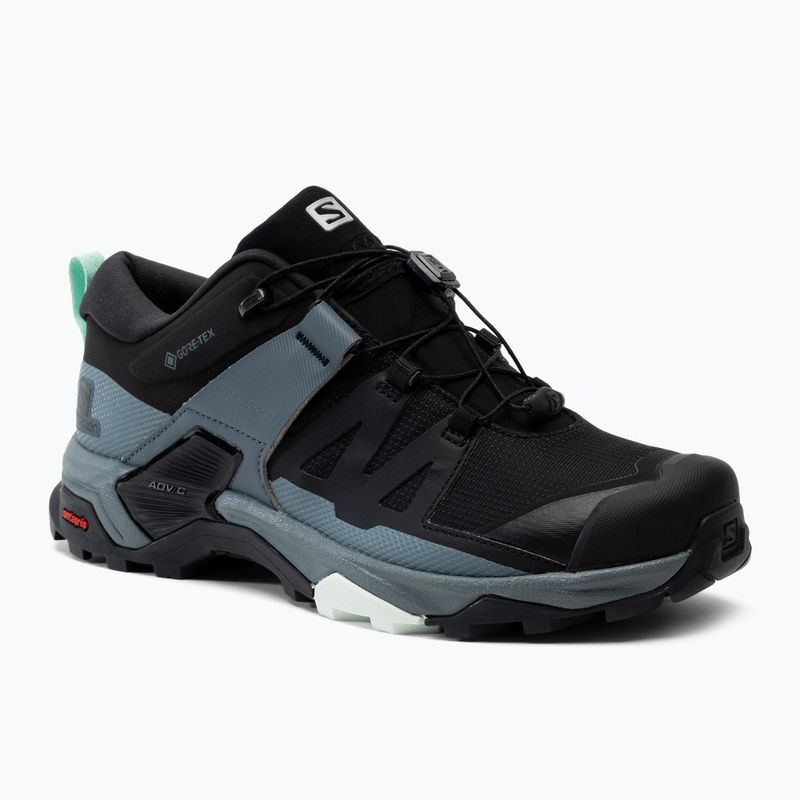 Черевики для трекінгу жіночі Salomon X Ultra 4 GTX чорно-блакитні L41289600