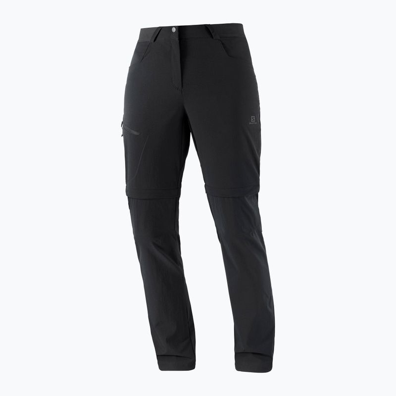 Штани трекінгові жіночі Salomon Wayfarer Zip Off чорні LC1701900 5