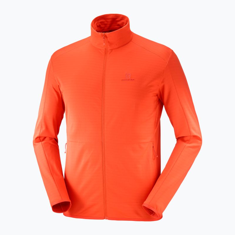 Флісова кофта чоловіча Salomon Outrack Full Zip Mid помаранчева LC1711600