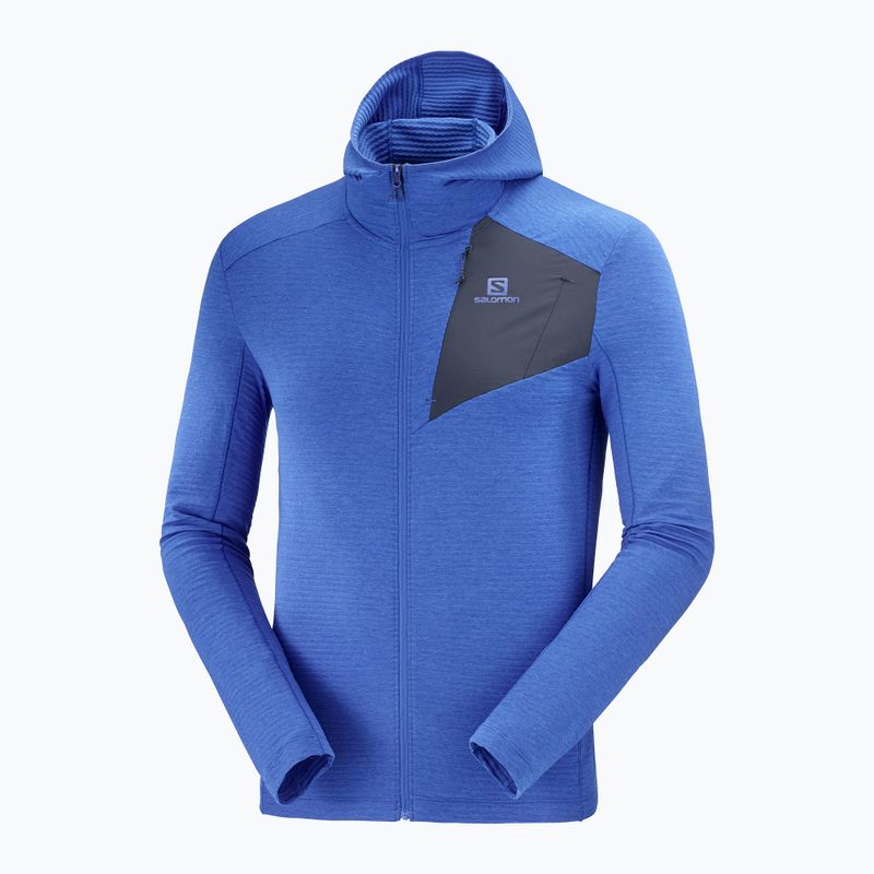 Флісова кофта чоловіча Salomon Outline FZ Hoodie блакитна LC1787900
