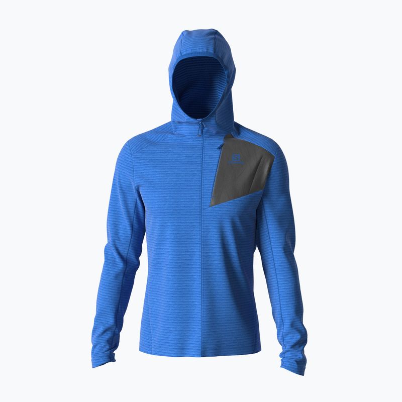 Флісова кофта чоловіча Salomon Outline FZ Hoodie блакитна LC1787900 2
