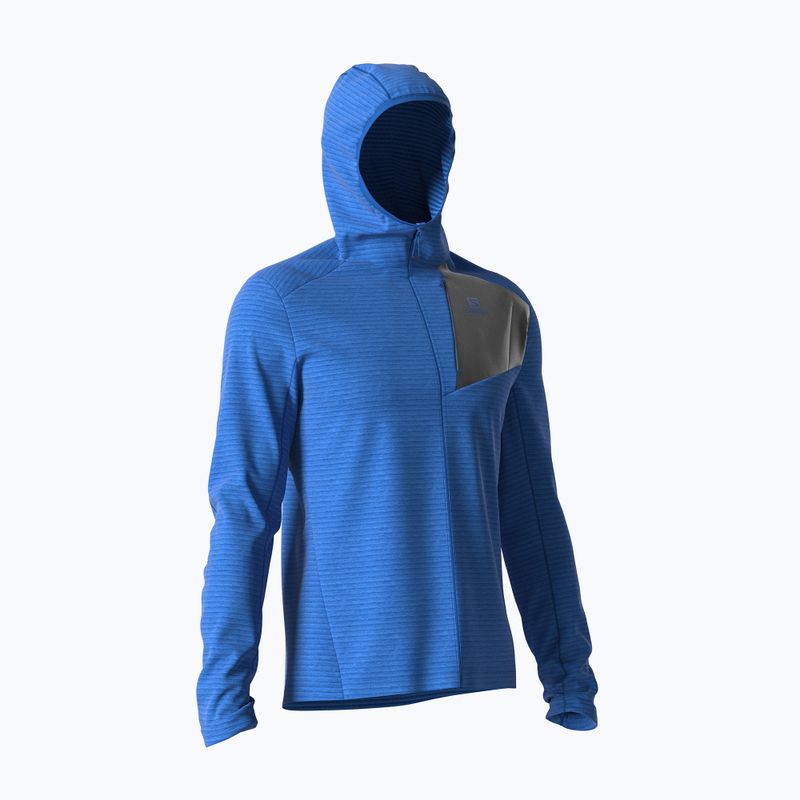 Флісова кофта чоловіча Salomon Outline FZ Hoodie блакитна LC1787900 5