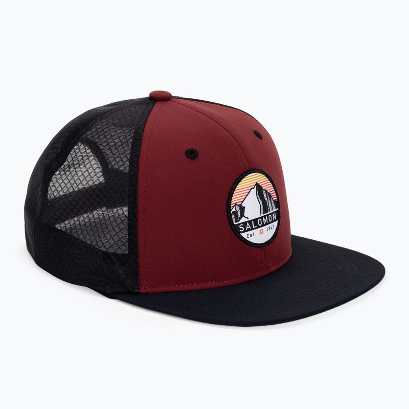 Бейсболка Salomon Trucker Flat бордова LC1680700