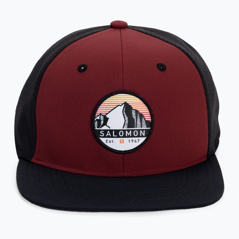 Бейсболка Salomon Trucker Flat бордова LC1680700 4