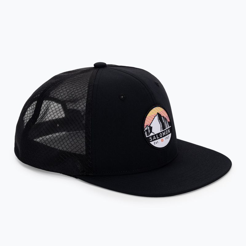 Бейсболка Salomon Trucker Flat чорна LC1680300