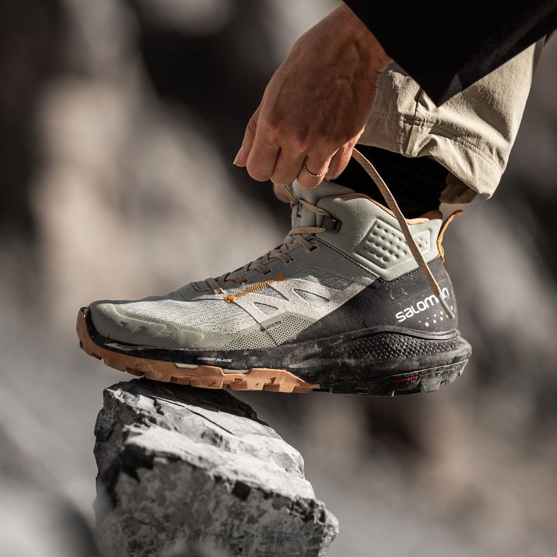 Черевики для трекінгу чоловіче Salomon Outpulse Mid Gore-Tex зелено-чорні L41588900 8
