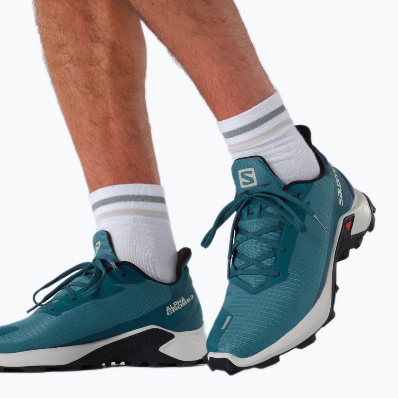 Кросівки для бігу чоловічі Salomon Alphacross 3 bluesteel/lunar rock/black 8