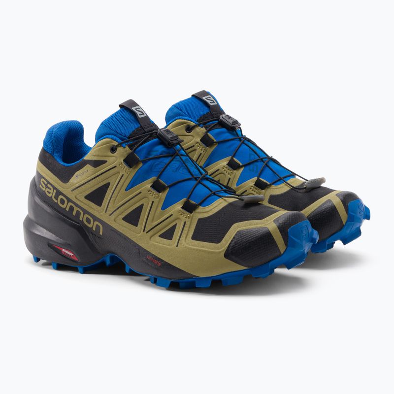 Кросівки для бігу чоловічі Salomon Speedcross 5 GTX black/green moss/skydiver 5