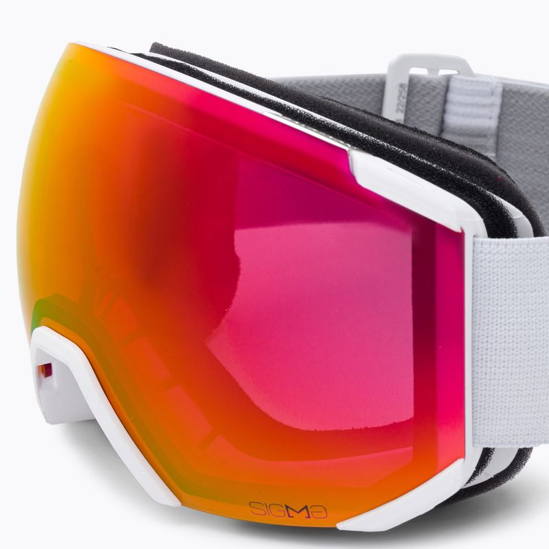 Маска лижна Salomon Radium white/sigma poppy red L47005300 5