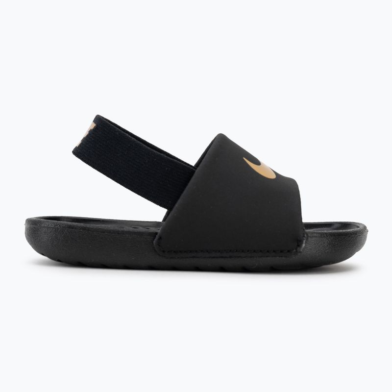 Шльопанці дитячі Nike Kawa black/metallic gold 2