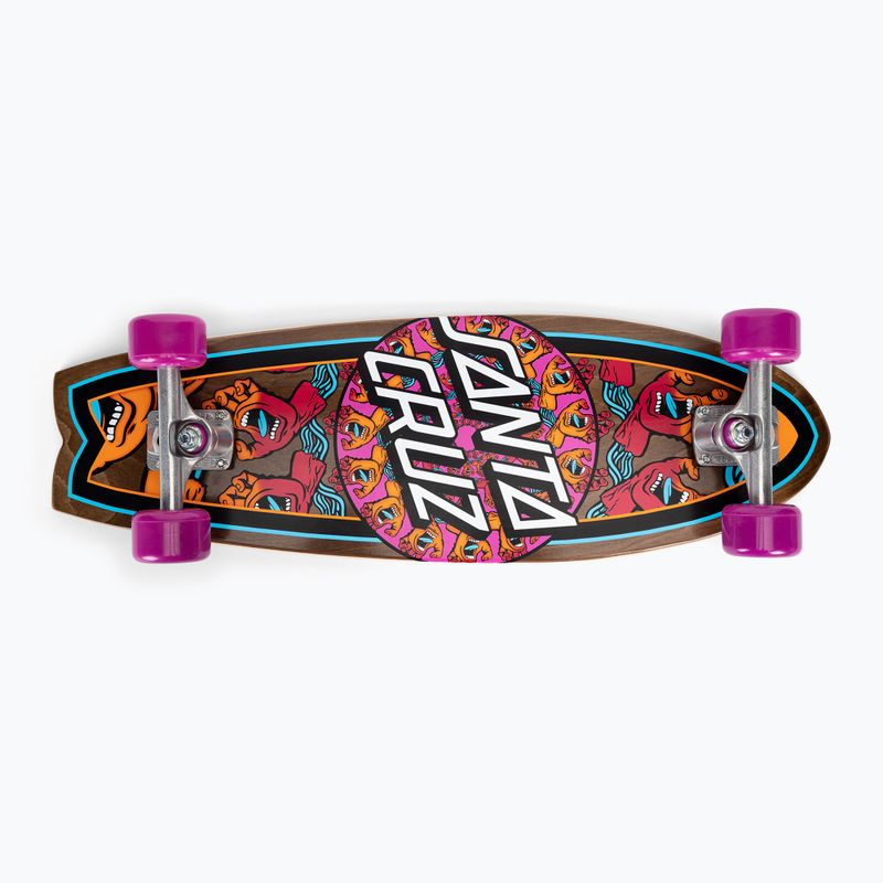 Скейтборд круїзер Santa Cruz Cruzer Mandala Hand Shark 8.8 коричневий 124573