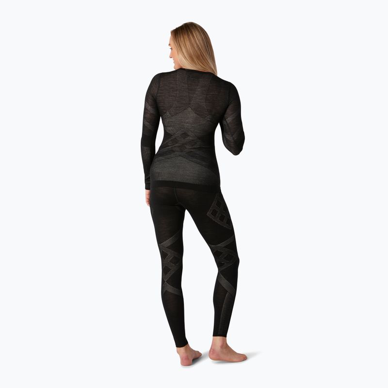 Жіноча термоактивна кофта Smartwool Intraknit Merino 200 Crew black/white 6