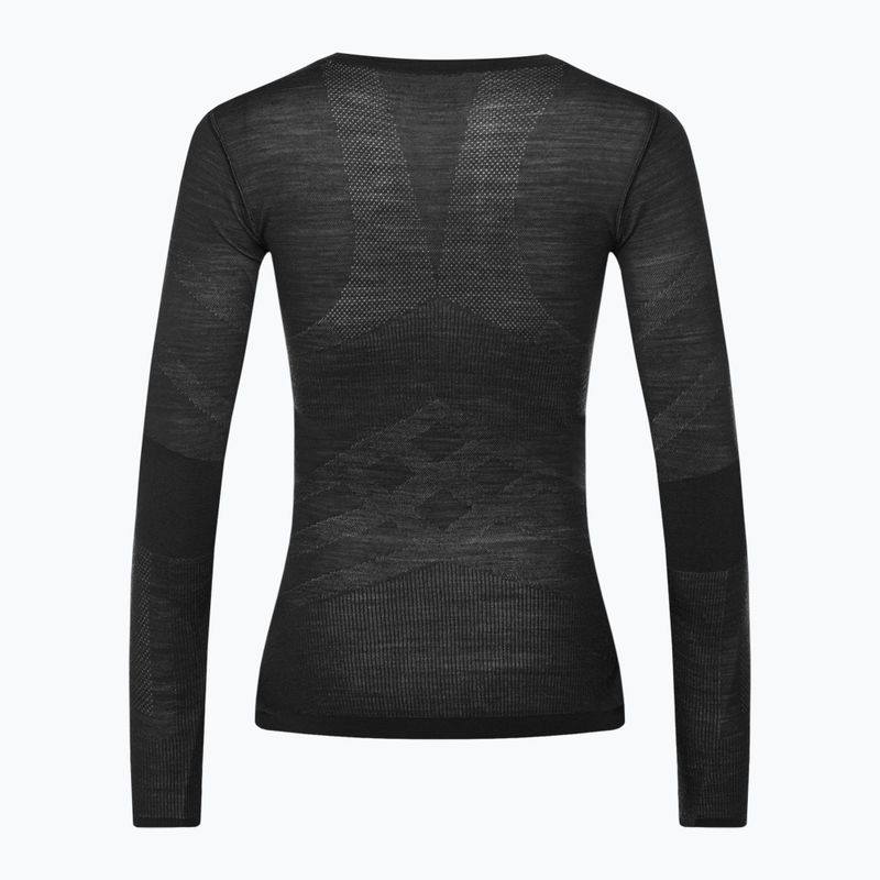 Жіноча термоактивна кофта Smartwool Intraknit Merino 200 Crew black/white 2
