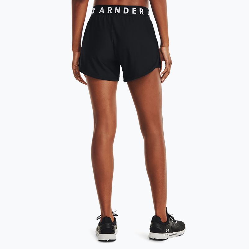 Жіночі тренувальні шорти Under Armour Play Up 5 In чорний/чорний/білий 3