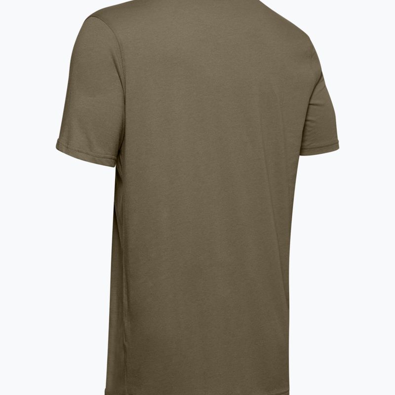 Футболка трекінгова чоловіча Under Armour M Tac Cotton коричнева 1351776 2