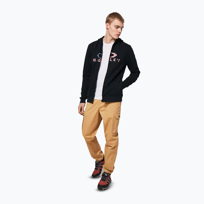 Кофта чоловіча Oakley Bark 2.0 Hoodie FZ black/american flag 5