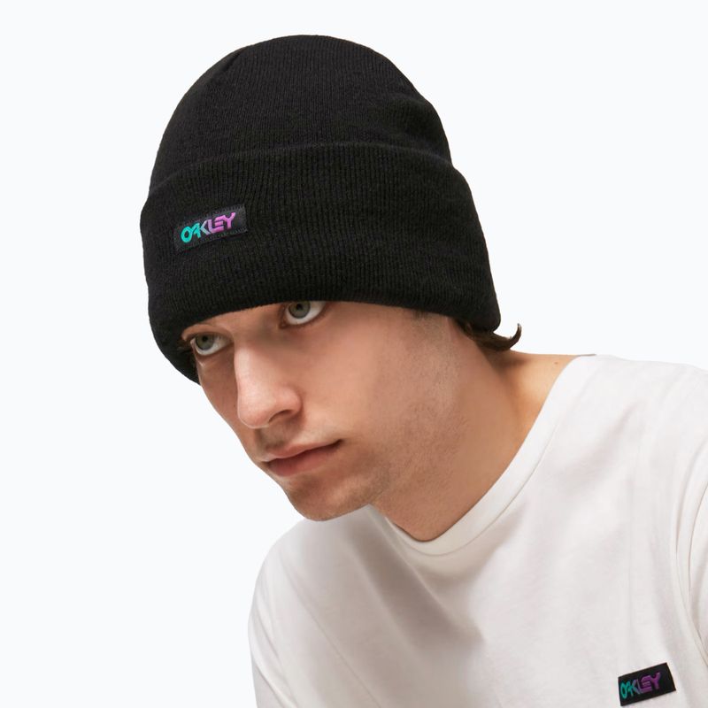 Зимова шапка Oakley B1B Gradient Patch Beanie blackout зимова шапка 4