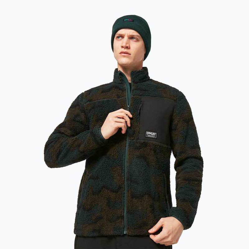 Кофта сноубордична чоловіча Oakley Mountain Fire Sherpa зелена FOA403426 4