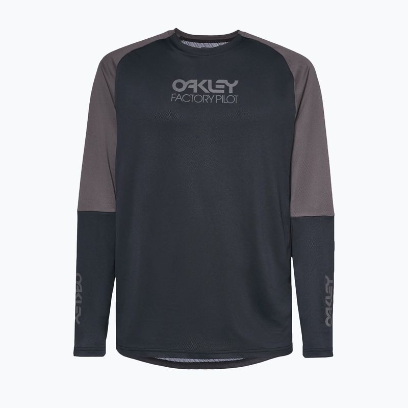 Велофутболка чоловіча Oakley Factory Pilot Mtb LS II чорно-сіра FOA404497 5