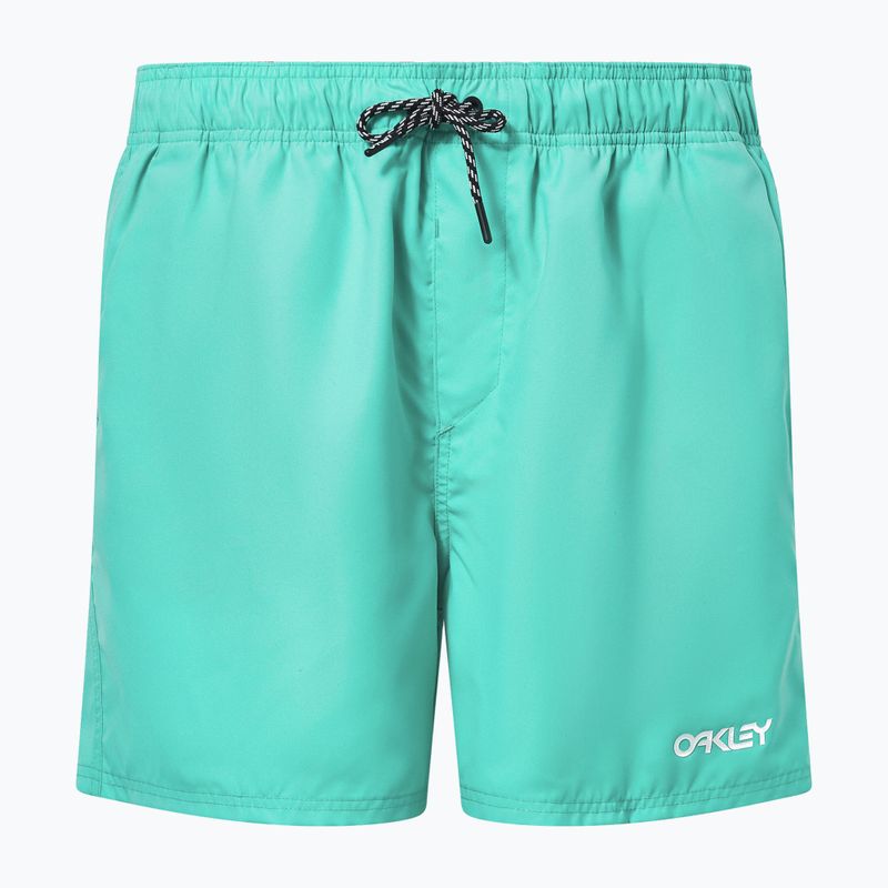 Шорти для плавання чоловічі Oakley Beach Volley 16" зелені FOA4043107GR
