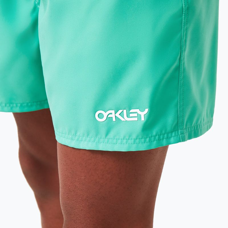 Шорти для плавання чоловічі Oakley Beach Volley 16" зелені FOA4043107GR 7
