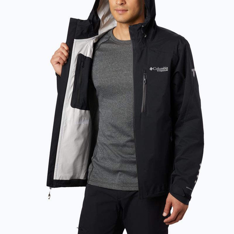 Куртка дощовик чоловіча Columbia Titan Pass 2.5L black 4