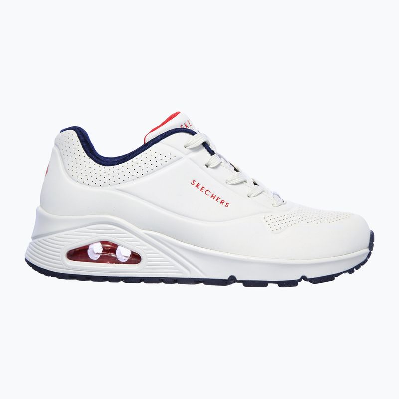 Кросівки жіночі SKECHERS Uno Stand On Air white durabuck/navy/red trim/mesh 2