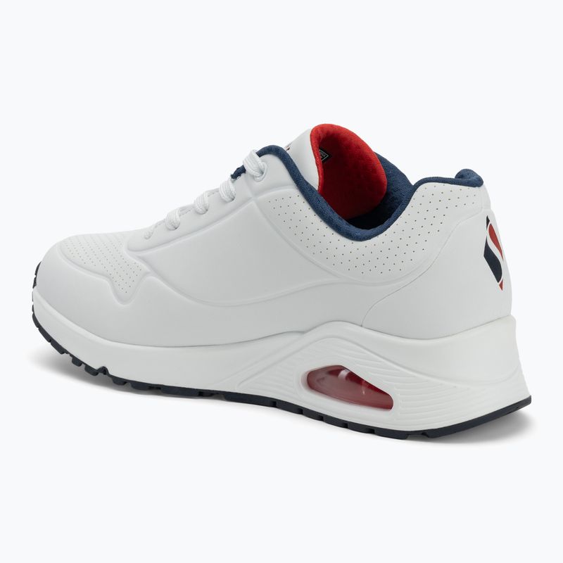 Кросівки жіночі SKECHERS Uno Stand On Air white durabuck/navy/red trim/mesh 3