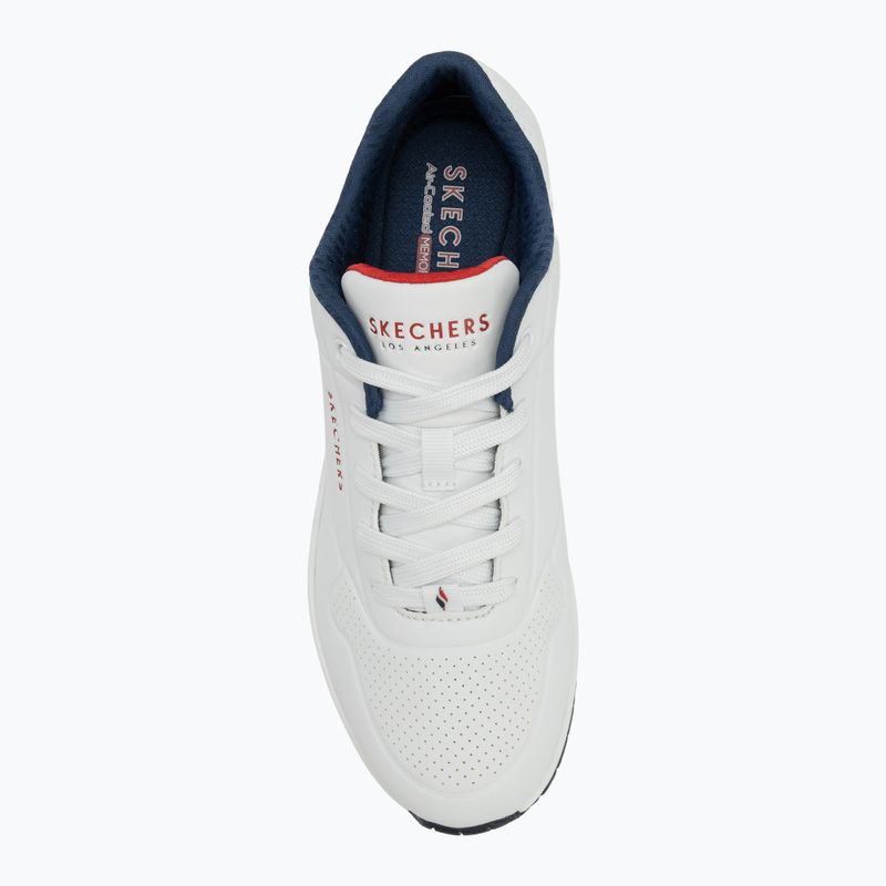 Кросівки жіночі SKECHERS Uno Stand On Air white durabuck/navy/red trim/mesh 5