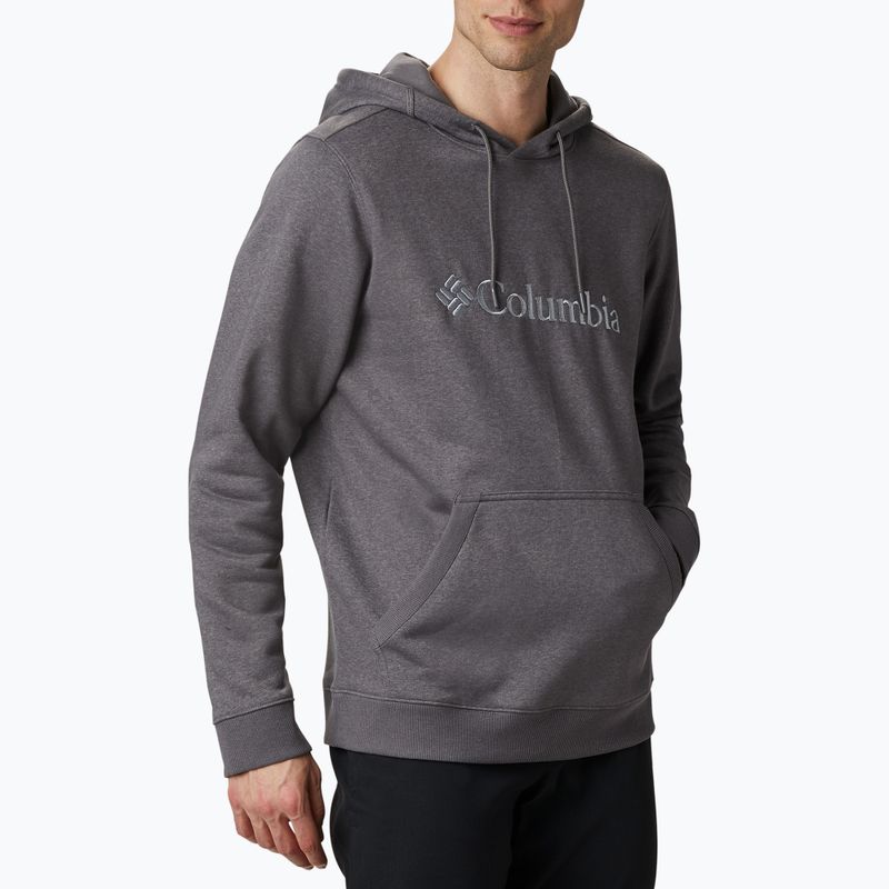 Кофта трекінгова чоловіча Columbia CSC Basic Logo II Hoodie city grey heather/csc branded logo 3