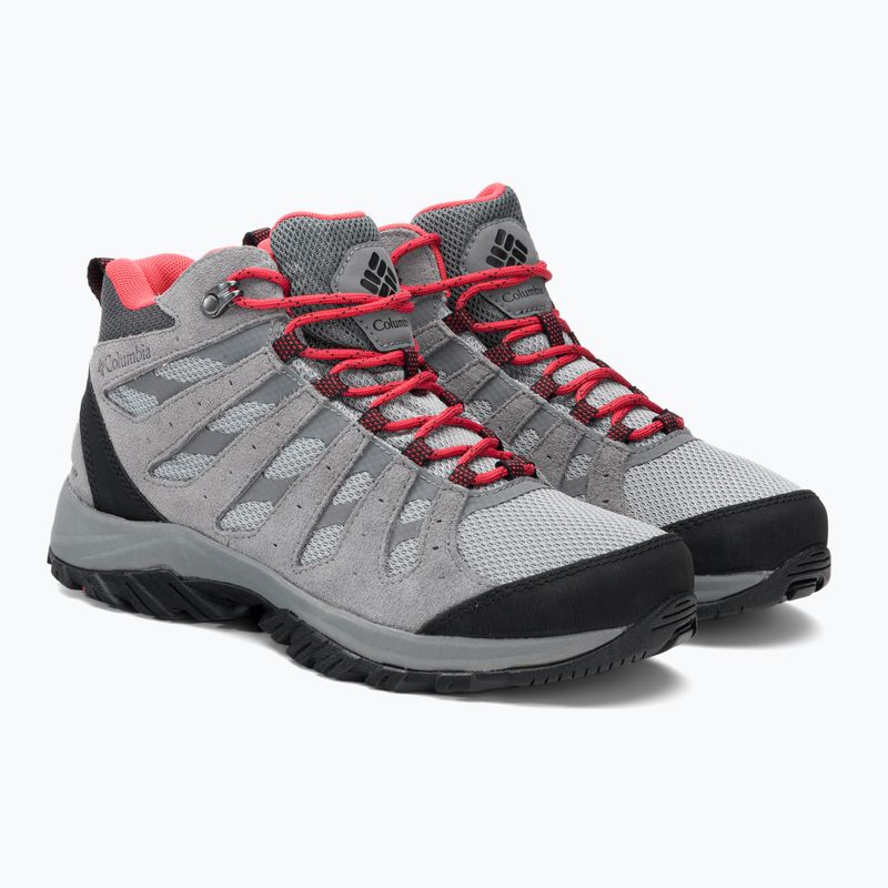 Взуття трекінгове жіноче Columbia Redmond III Mid Wp steam/red coral 4