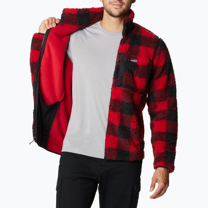 Кофта трекінгова чоловіча Columbia Winter Pass Print Fleece mountain red check 4