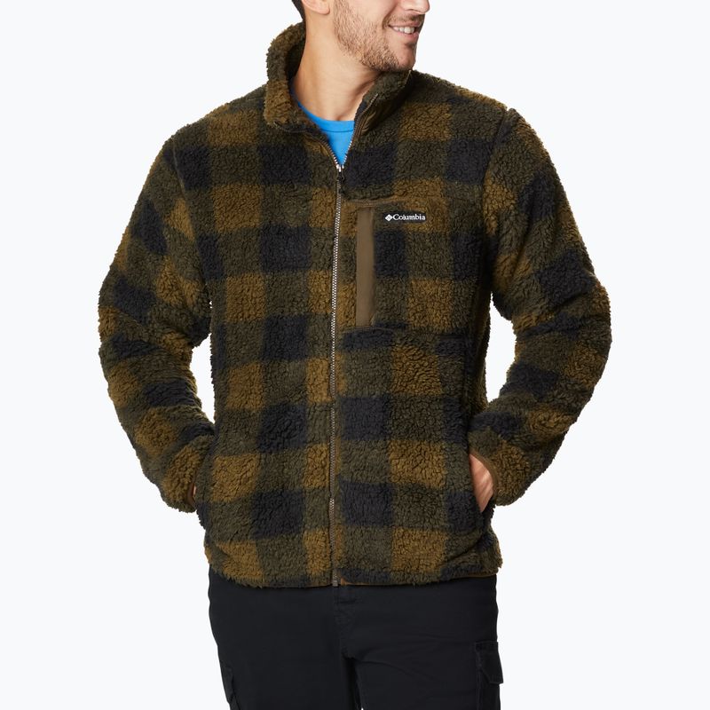 Кофта трекінгова чоловіча Columbia Winter Pass Print Fleece olive green check