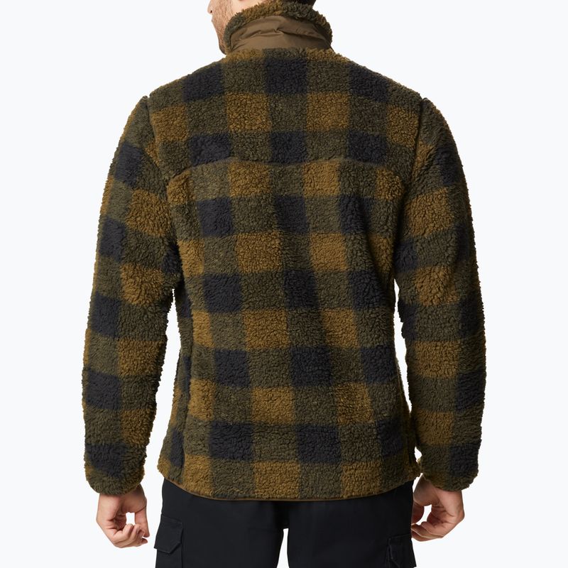 Кофта трекінгова чоловіча Columbia Winter Pass Print Fleece olive green check 2