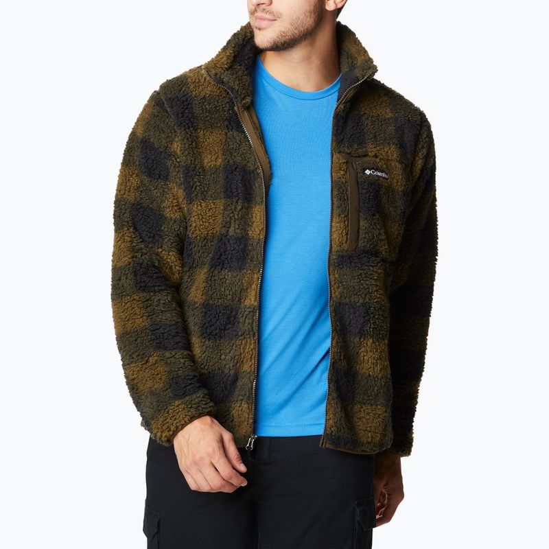 Кофта трекінгова чоловіча Columbia Winter Pass Print Fleece olive green check 3