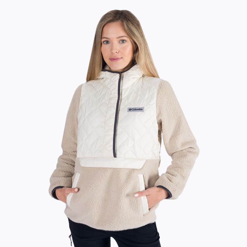 Кофта трекінгова жіноча Columbia Sweet View Fleece Hooded chalk/ancient fossil