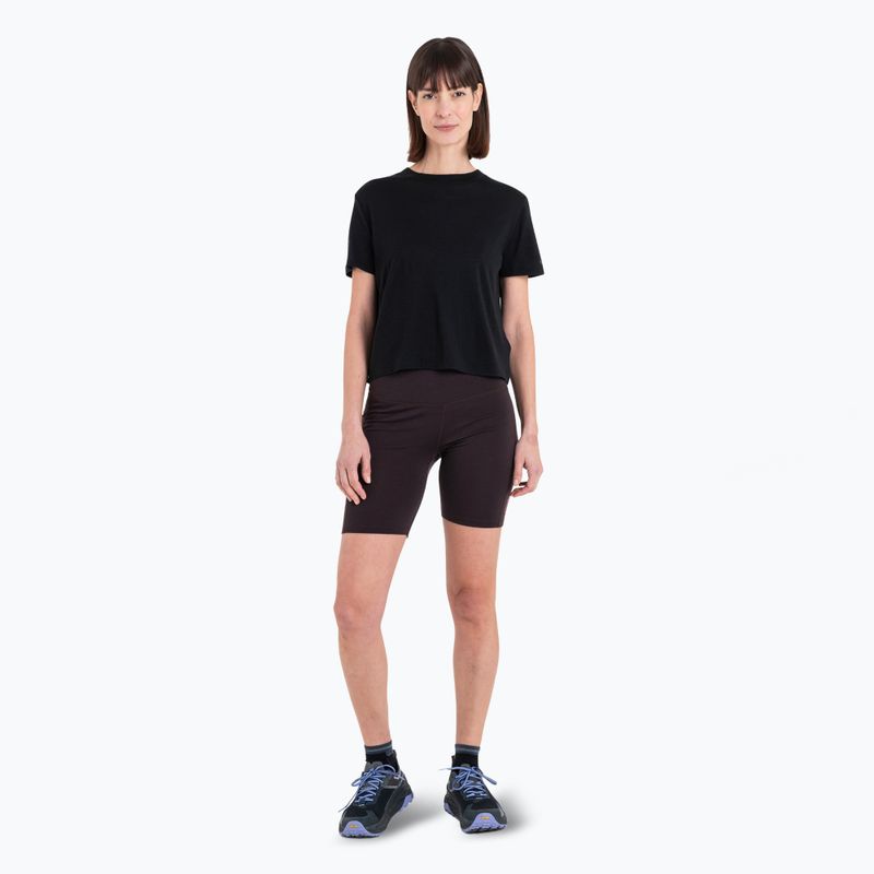 Футболка трекінгова жіноча icebreaker Merino 150 Tech Lite III SS Crop Tee black 2