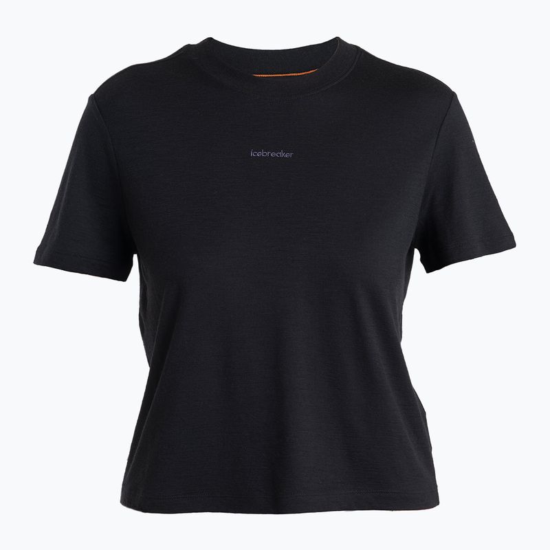 Футболка трекінгова жіноча icebreaker Merino 150 Tech Lite III SS Crop Tee black 6