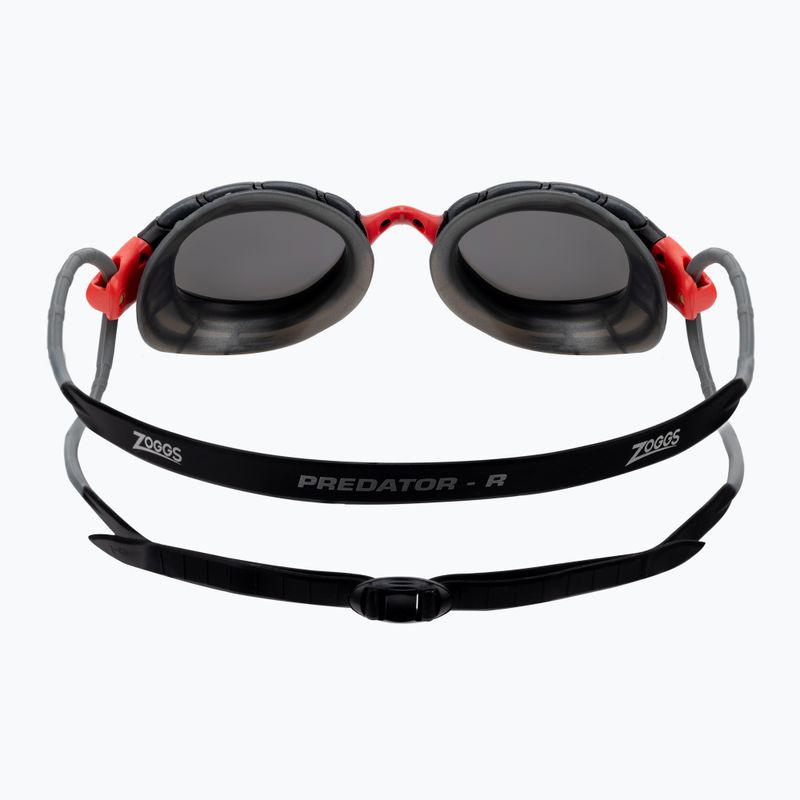 Окуляри для плавання Zoggs Predator Titanium red/grey/mirrored smoke 461065 5