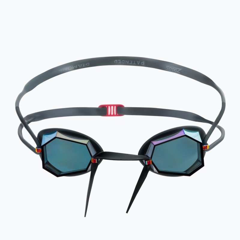 Окуляри для плавання Zoggs Diamond Titanium grey/black/mirror red 461090 2