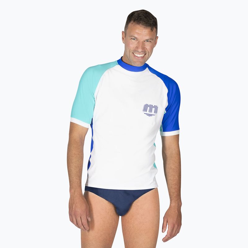 Чоловіча майка для плавання Mares Rashguard Shield біла