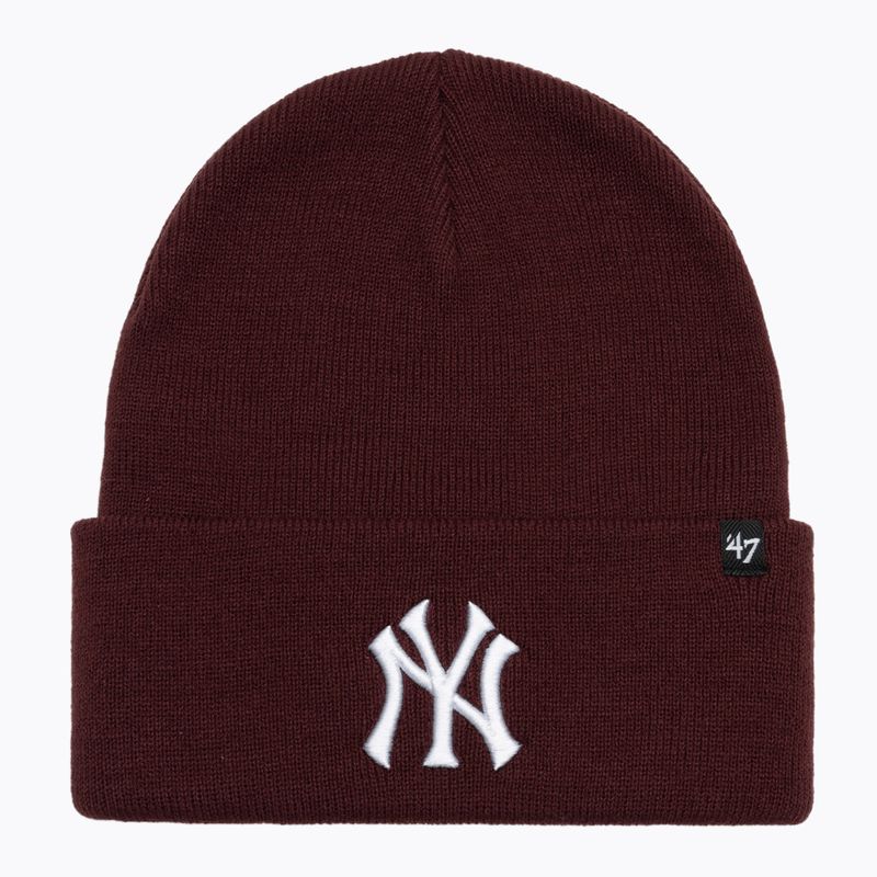 Шапка зимова 47 Brand MLB New York Yankees Haymaker dark maroon