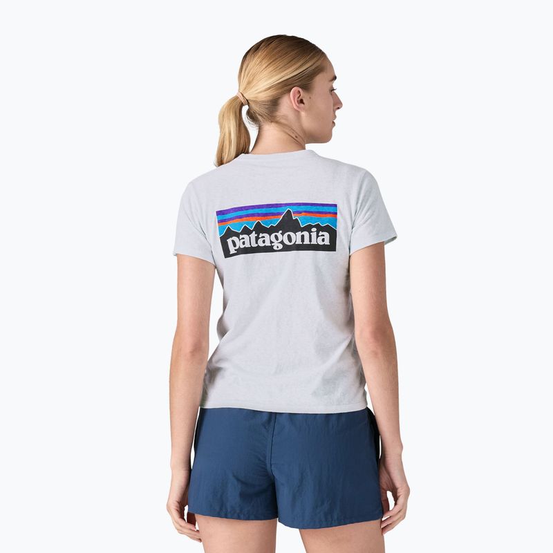 Жіноча трекінгова футболка Patagonia P-6 Logo Responsibili-Tee біла 3