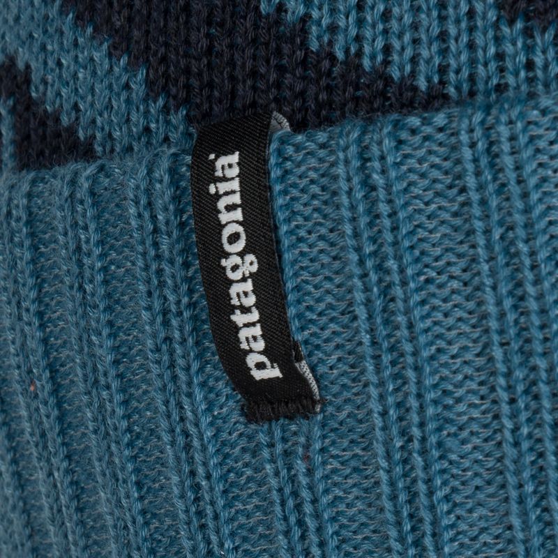 Шапка зимова Patagonia Powder Town Beanie perennial pinecone/wavy blue 4