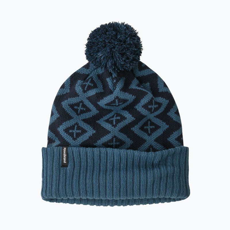 Шапка зимова Patagonia Powder Town Beanie perennial pinecone/wavy blue 6